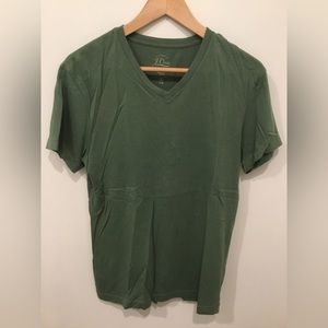 J. Crew V-neck Tee in Green